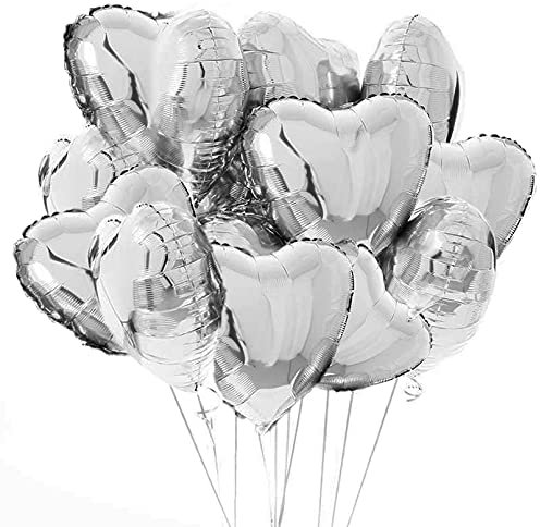 Sunshine Smile 30 Stück Premium Herz Luftballons - 21 Zoll Herzform Heliumballons, Folienballon, Herzluftballons Helium Geeignet, Rote Herz Ballons