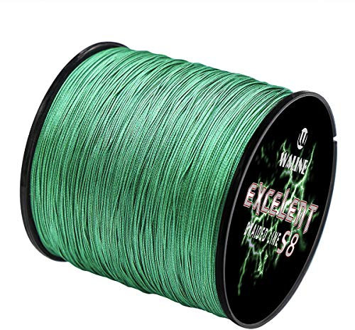 KBBOX Waline Super Strong 300m 500m PE Geflochtene Angelschnur 8 Stränge Multifilament Angelschnur 20 lb-80 lb Meeresangeln Geflochtene Schnur Grün, 30 lb/0.23mm/300m 328 yds