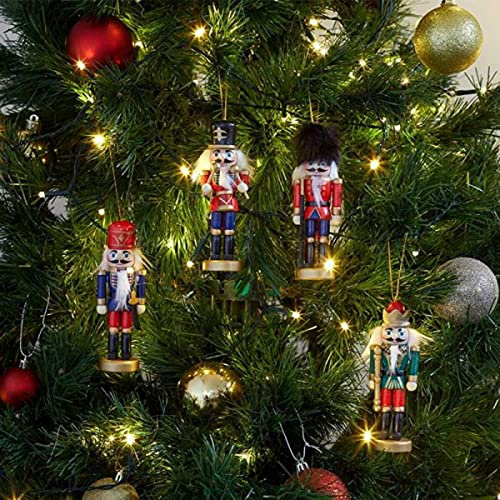 Marco Paul Christmas Decorations 4pc Nutcracker Christmas Tree Decorations Xmas Tree Decorations Christmas Tree Decorations Set Christmas Figures Christmas Figurine Red Tree Decorations Xmas Baubles
