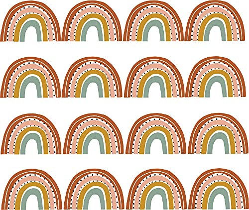 Pandawal Mini Regenbogen Wandsticker Set für Baby und Kinderzimmer kleine Deko Regenbogen Wandtattoos für Mädchen und Jungen Wanddeko (Bunt, 16)
