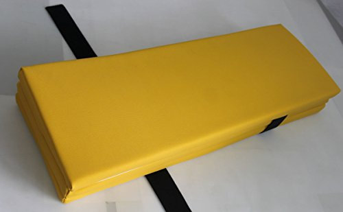 kissenfabrik-juwan Bierbankauflage in Gastroqualität, ideal für Feste und Feiern »Festzeltgarnitur Auflage Kunstleder Bankauflage Sitzauflage »220 cm x 25 cm »2er Set (gelb)