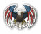 AMA SHOP Adesivo in PVC Sagomato Aquila colori bandiera Americana | Adesivi per Auto | Sticker per Casco, Moto, Camper | Auto tuning| laptop, pc