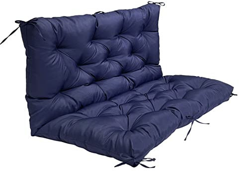 UVCMDUI Polster für Gartenbank, Wasserdicht Hollywoodschaukel Auflagen, Patio Bench Cushions fur Outdoor und Indoor,Blau,150x100x10cm