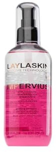 Layla Cosmetics LAYLASKIN IMPERVIUS - Struccante Waterproof Occhi e Viso Bifasico per Pelli Sensibili e Intolleranti, Detersione Profonda e Idratazione, olio di Jojoba ed estratto d'Orzo. 250 ml