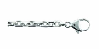 Damen 925 Silber Anker Halskette 60 cm Ø 3,1 mm