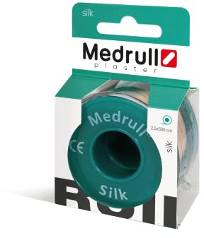 Medrull Fixierpflaster 5m x 2,5 cm Hautfreundlichen Heftpflaster Rolle SILK im Karton