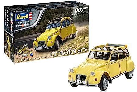 Revell Modellbausatz I Geschenkset James Bond Citroen 2 CV I Detailreicher James Bond Bausatz I 126 Teile I Maßstab 1:24 I für Kinder und Erwachsene ab 12 Jahren