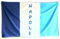 NARAMAKI Bandiera Napoli Colori Ultras - Bandiera 90x140 cm con Scritta Napoli - Forza Ragazzi