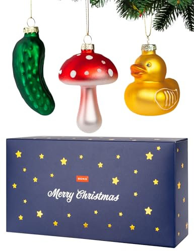 soxo Lustige Weihnachtskugeln Glas Weihnachtsbaum Deko Weihnachten Geschenk Hochzeit Fröhlich Weihnachtskugeln