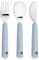LÄSSIG Kinderbesteck Set 3-teilig Gabel, Löffel, Messer Edelstahl Silikongriff/Cutlery with Silicone Handle Happy Rascals Smile