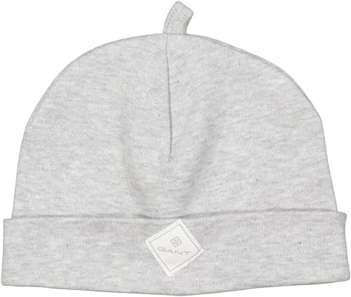 GANT Baby Mütze Lock-UP Organic Cotton Beanie, hellgrau meliert, One Size