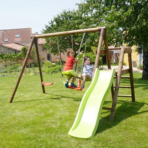Soulet Figue Wooden Swing Set with Slide