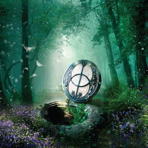 Chalice Well Foirest Greeting Card, 16cm Square, Chalice Portal By Angie Latham