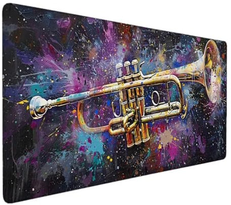 Tappetino Mouse Gaming Mouse Pad in Tessuto, Ottimizzato per i Sensori da Gioco, Attrito Moderato, Antiscivolo, Accessori Gaming per Mac e PC, XXL 1000 x 500 x 3mm (Viola Strumento Musicale) 3-16