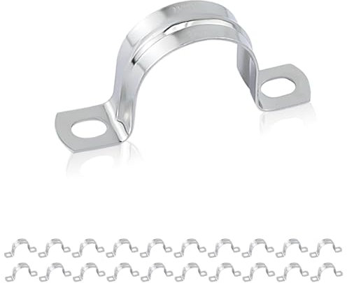 Vordpe 20 Stück Kabelschellen Metall Rohrschellen,Hochleistungs Rohrschellen, Edelstahl 304 Befestigungsschelle, Für Gasrohre Wasserleitung Kabeln (Bilateral M20)