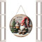 Xinhuju Wichtel-Haustürschild, Weihnachtszwerg-Türhänger | Wandschild aus mit rundem Baummuster „Merry Christmas“ | Rundes Namensschild aus mit Werbedesign
