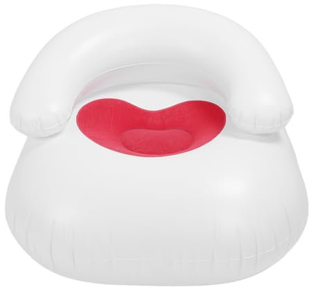 Pssopp Tragbares Aufblasbares Sofa, Ergonomisches Aufblasbares Sofa, Air Lazy Freizeitsofa für Wohnzimmer, Schlafzimmer, Balkon (Rot)