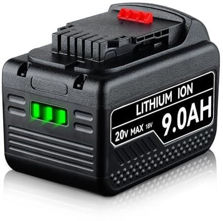 DASNITE 9,0Ah Li-ion Ersatzakku für DeWalt 18V Akku 20V MAX DCB200 DCB180 DCB181 DCB182 DCB203 DCB204 Lithium Ersatzakku für DeWalt Akku 18V/20V MAX DCD/DCF/DCG Serie Elektrowerkzeuge