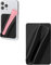 Leeneen Lipstick Phone Case, Silicone Lipgloss Holder, Adhesive Lip Gloss Balm Card Holder for iPhone and Android (Black)