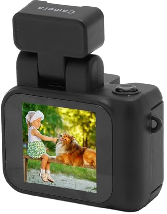 Retroscope Mini-Kamera, 1080p HD-Mini-Retro-Kamera, kleine Kamera, Schlüsselanhänger, kompakter Vlog-Reise-Camcorder mit Farbbildschirm für Vlogging, Lebensaufzeichnung