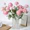 5 Bündel Pfingstrosen Kunstblumen wie Echt, 3 Heads Faux Peony Seidenblumen, Künstliche Blumen Ranunkeln Künstlich Pfingstrose Kunst Blumen, Wohnkultur, Hochzeitsdekoration (Pastellviolett,5 Stück)