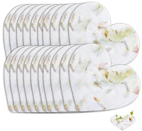nulala 20Pack Herz pflanzbare Samen Papier handgemachte Wildblume Samen Papier, Wildblume Party Gaben, Hochzeit Gaben, Bridal Shower Favor, Baby Shower Favor