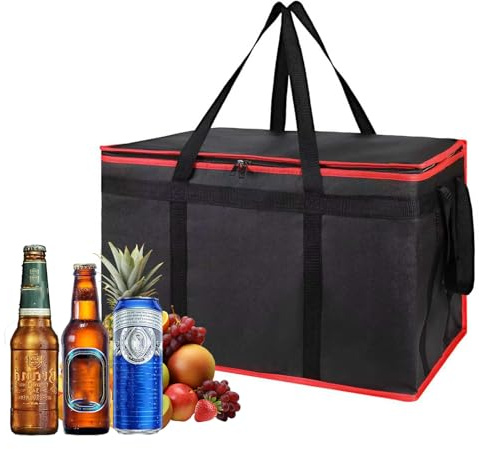 XXXL Isolier-Kühltasche aus Oxford-Stoff,Spritzwassergeschützt, zusammenklappbar & stabil mit Tragegriff – Ideal für Camping, Picknick, Lebensmittelaufbewahrung