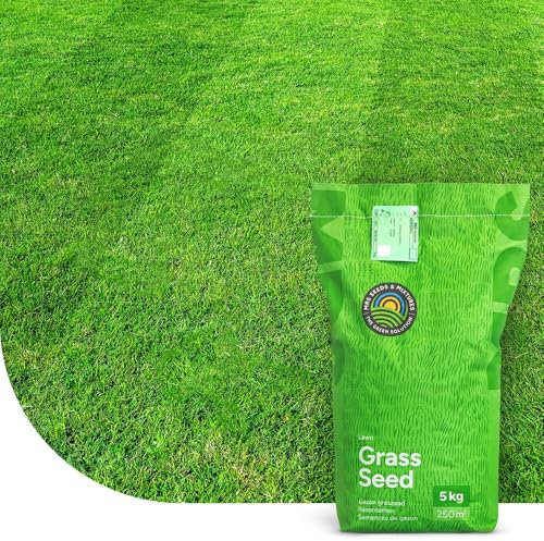 EasyMow: Langsam wachsender Grassamen | 1 Kilo - 50 m² | Sehr geringer Pflegeaufwand | Hohe Trockenheitstoleranz | Robo-Rasensamen: Geeignet für Mähroboter | Sattgrüner Traumrasen | MRS Seeds