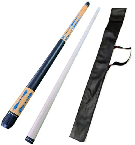 YWRU 120CM Stecche da Biliardo con Borsa, 47 Fatto a Mano Acero 1/2 Pezzo Professionale Stecca da Biliardo 12mm Punta(Color:Giallo)