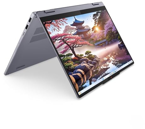 Lenovo IdeaPad 5 2 en 1 avec processeur AMD Ryzen AI 7 350, écran tactile WUXGA IPS de 14, mémoire LPDDR5X de 16 Go, stockage de 512 Go, stylo numérique, Wi-Fi 7, appareil photo hybride FHD IR et Win