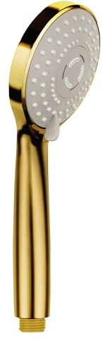 Handbrause Balneo Cascade Modell 3, G1/2, Gold | ABS; 3 Strahlarten; für 1–3 bar; Durchfluss 11,4–13 l/min; kompatibel mit Standard-Duschschläuchen