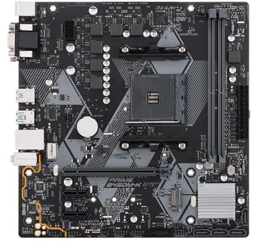 placa base para juegos Fit For ASUS PRIME B450M-K placa base soporta Ryzen 5 5600G 3600X 5700X 5800X3DCPU DDR4 128GB 2×M.2 HDMI PCIe3.0 mATX AM4