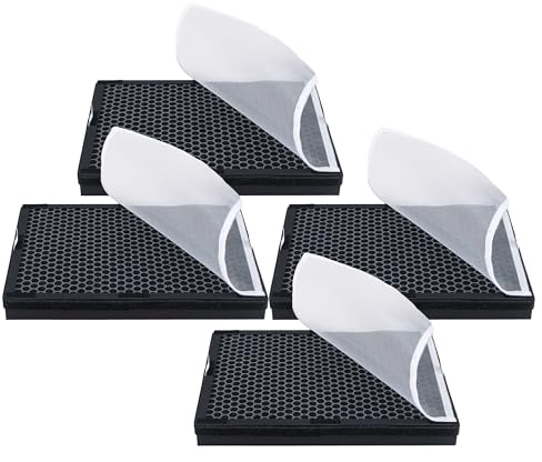 vhbw 4x Luftilter kompatibel mit Rowenta PU2530F0 Luftreiniger - Kombifilter Aktivkohle + Allergy+