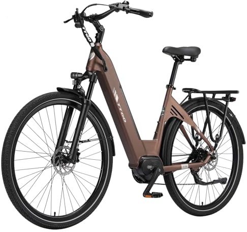 ttgo C7 SE E-Bike 28 Zoll für Damen und Herren, Elektrofahrrad mit 250W Mittelmotor, 36V 18Ah Akku, 9-Gang bis 25 km/h, 130–150 km Reichweite, Hydraulische Scheibenbremsen