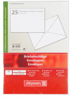 Umschläge C6 gefüttert 25Stk.