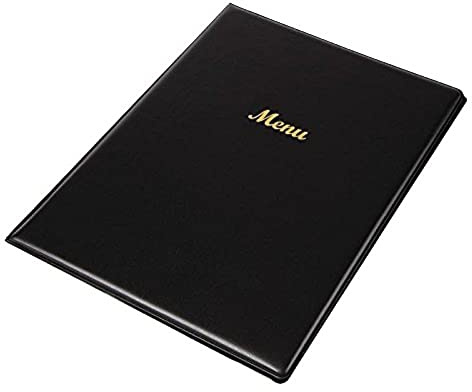 A4 Menü Halter Parabel schwarz steht Display Board Cover Restaurant Commercial