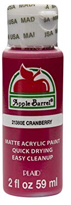 Plaid:Craft Acrylic Paint, Cranberry, 2oz, 21380