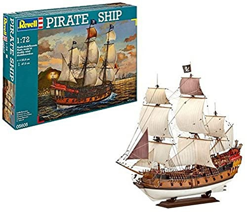 Revell Revell_05605 Modellbausatz Schiff 1:72 - Piratenschiff im Maßstab 1:72, Level 5, originalgetreue Nachbildung mit vielen Details, Segelschiff, 05605 merhfarbig
