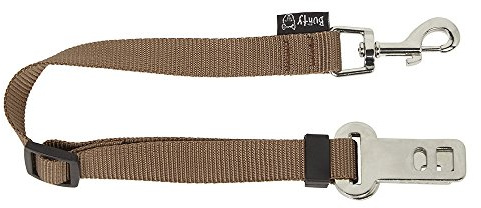Bunty Dog/Cat Car Seat Belt Lead Restraint Harness Attachment Clip Adjustable Safety Travel Seatbelt for Car Van Pets, 30cm to 60cm Adjustable Length - Brown