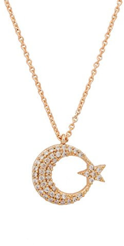 Remi Bijou Necklace Pendant Moon Star Crescent - Rose Gold Colour