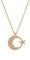 Remi Bijou Necklace Pendant Moon Star Crescent - Rose Gold Colour
