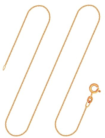 EDELIND Goldkette Damen 375 Echtgold 45 cm - Zarte Ankerkette 1.1 mm Gelbgold für Frauen und Herren - mit stilvoller Geschenkbox