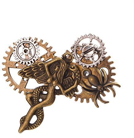 GRACEART Steampunk Getriebe Brosche (D)