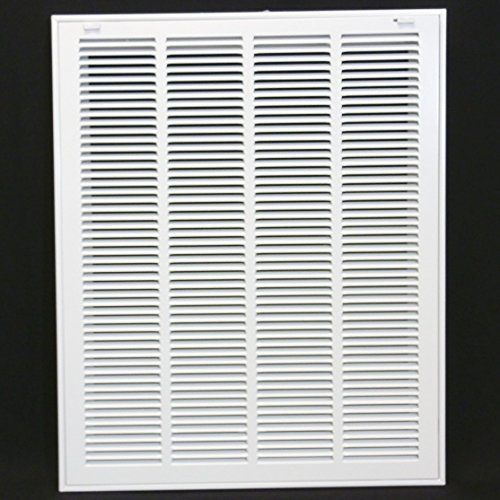 50,8 x 61 cm Rückluftfiltergitter – Filter im Lieferumfang enthalten – einfache Kunststofflaschen für abnehmbare Vorderseite/Tür – HVAC Lüftungskanalabdeckung – weiß [Außenmaße: 21,75 x 25,75 H]