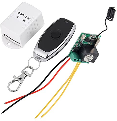 Relaisempfänger DC 4 V 5 V 6 V 7,4 V 9 V 12 V Wireless Relais Control One Key Switch Empfänger + Sender für Computer, Auto, Tür, Fenster