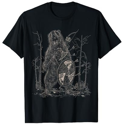 Viking Bear Viking Axe Viking Shield Warrior T-Shirt Gift T-Shirt