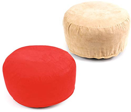 Burwells Inflatable Foot Rest Furniture Stool Pouffe Footrest Seat Red