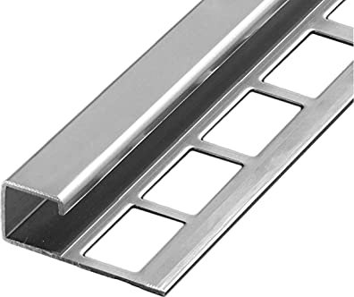 HORI Fliesenabschlussprofil und Übergangsprofil 2,5 m Kantenschutz Eck- und Kantenprofil mit Aussen- und Innenecke Winkelprofil I Höhe: 12.5 mm I Edelstahl (V2A) glänzend