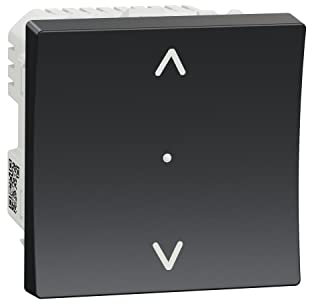 Schneider Electric NU350854W Wiser Unica - interrupteur volet-roulant - 4A - zigbee - anthracite - méca seul
