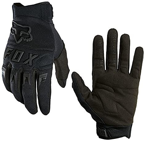 FoxGloves Fox Dirtpaw Glove Fahrrad MTB / MX Cross Langfinger Knöchelschutz Handschuhe (Schwarz / Logo Schwarz, XXL = XXLarge)